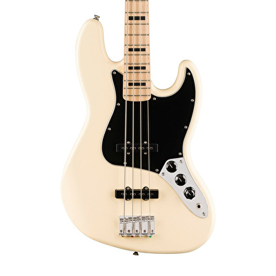 Squier Affinity Active Jazz Bass Akçaağaç Klavye BPG Olympic White Bas Gitar